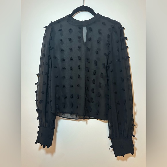 Zara Flowy Top with Pompoms - Picture 2 of 4